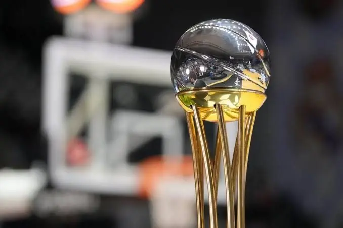 Trophy of a major basketball tournament