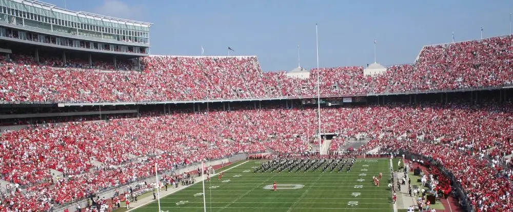 Packed college football stadium